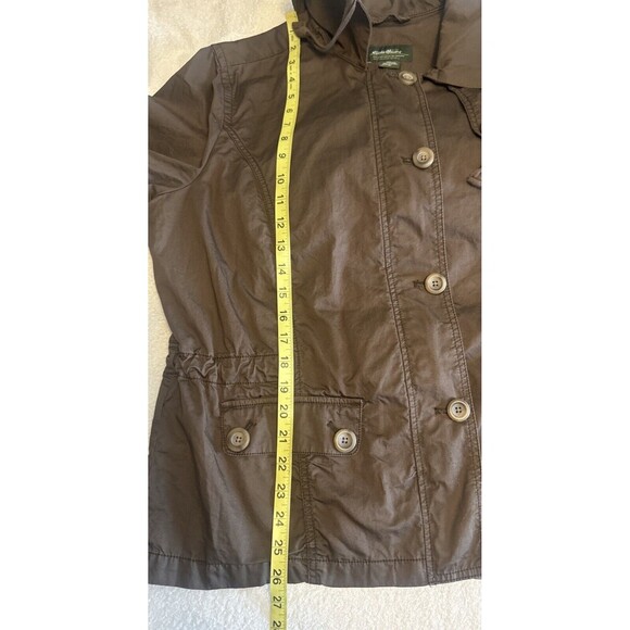 Eddie Bauer BROWN Casual Cargo Button Full ZipFront Drawstring Back Jacket Sz XL - Picture 7 of 7